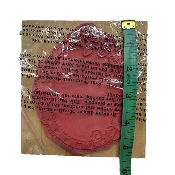 New JRL DESIGNS Large Rosebud Frame Rubber Stamp Wood Mount #6013 - Picture 5 of 5